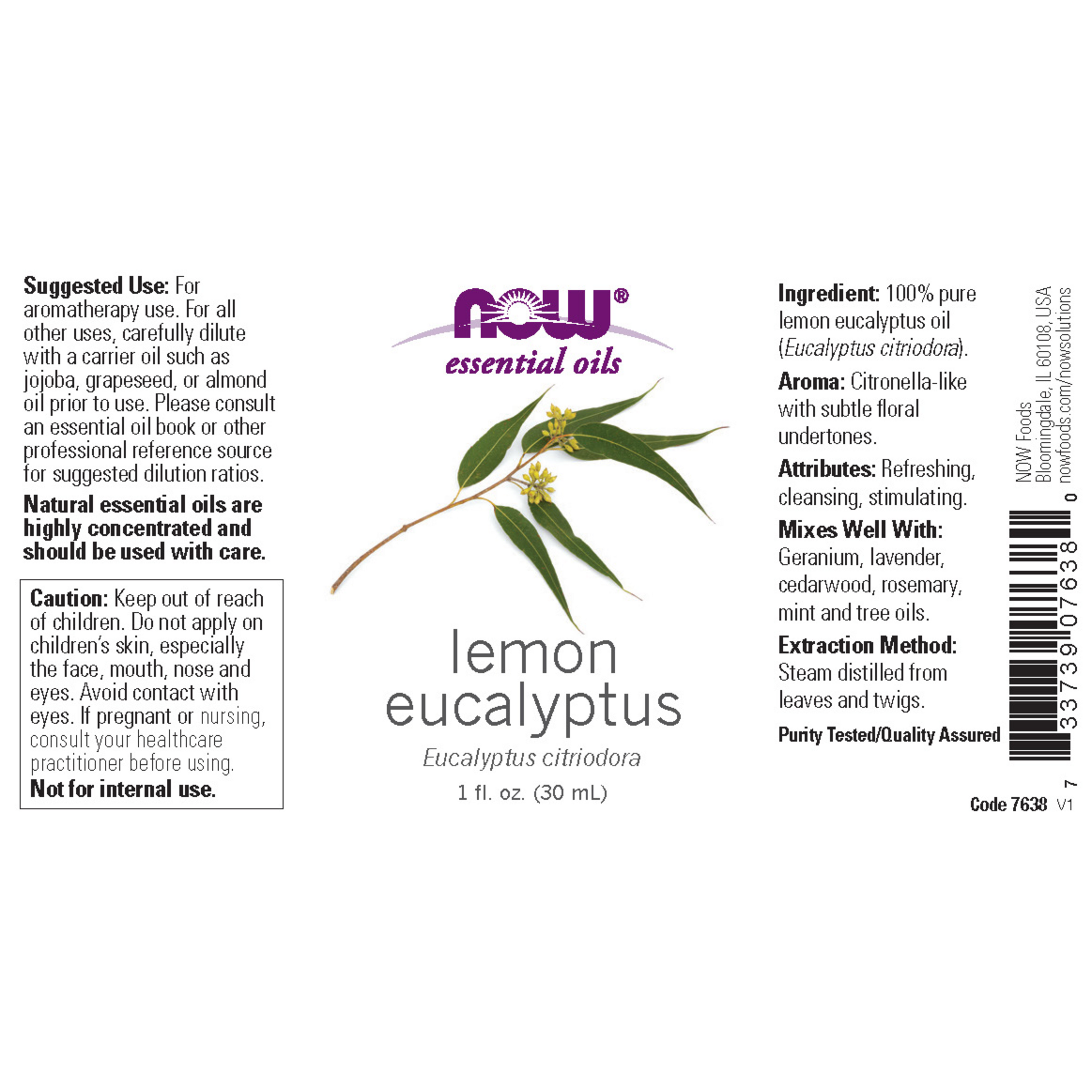 Lemon Eucalyptus 100% pure (Citriodora) Oil 30ml 