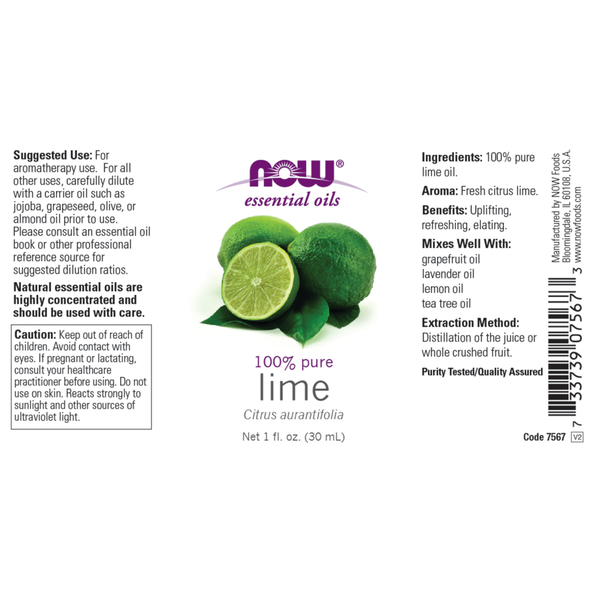 Lime Oil 30ml (Citrus Aurantifolia)