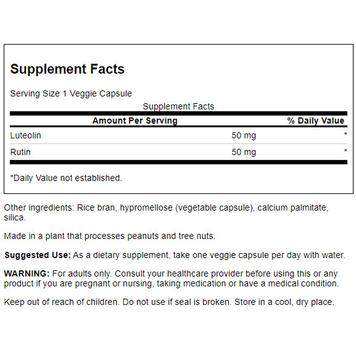 Swanson - Luteolin Complex 100mg 30VC