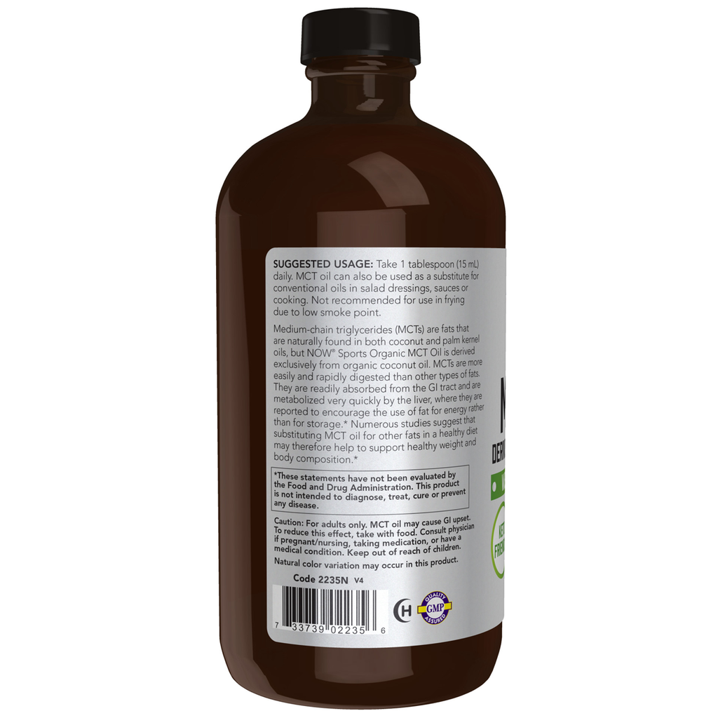 MCT Oil Organic, Derived From Coconut Oil 473ml