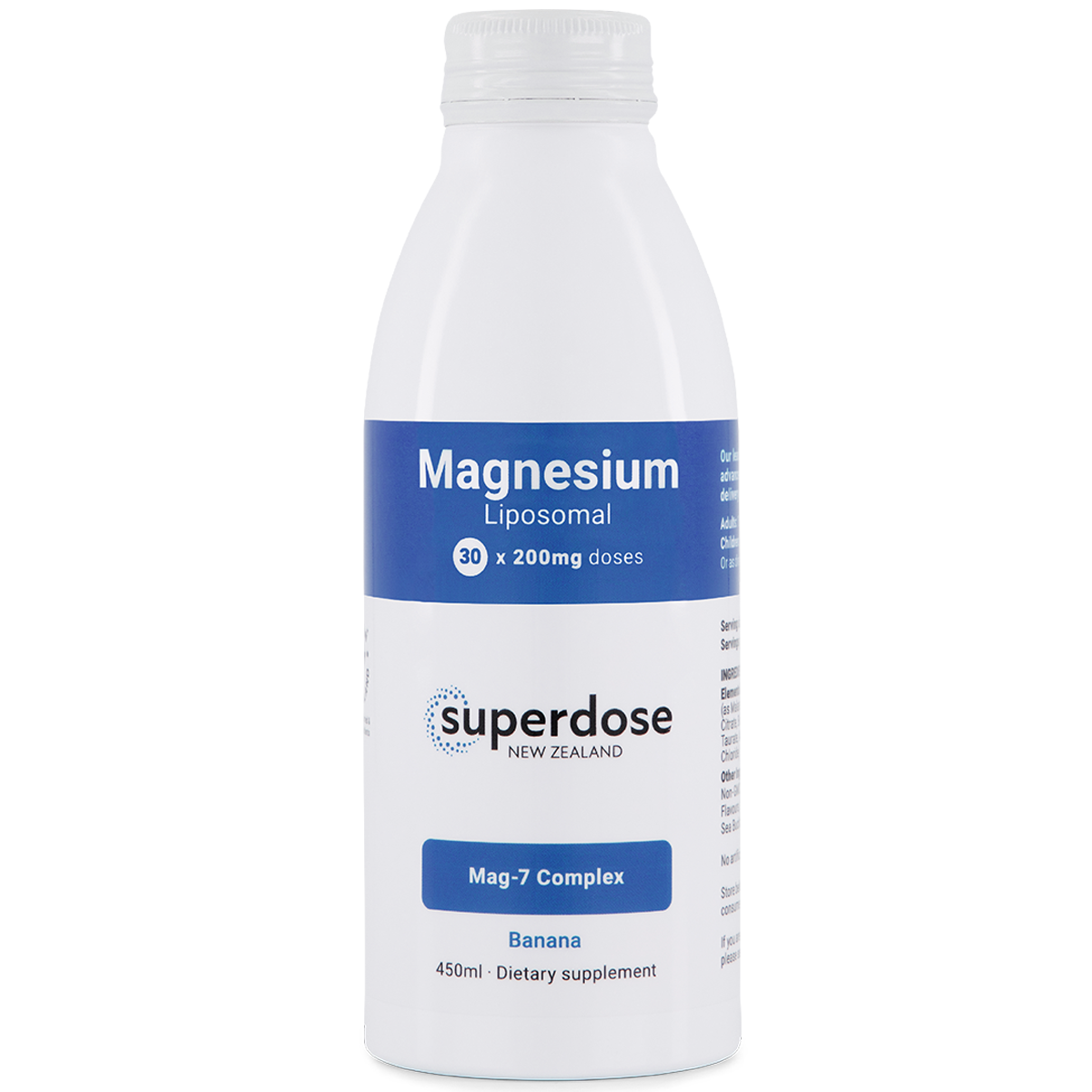 Superdose Magnesium - Liposomal 200mg 75ml & 450ml