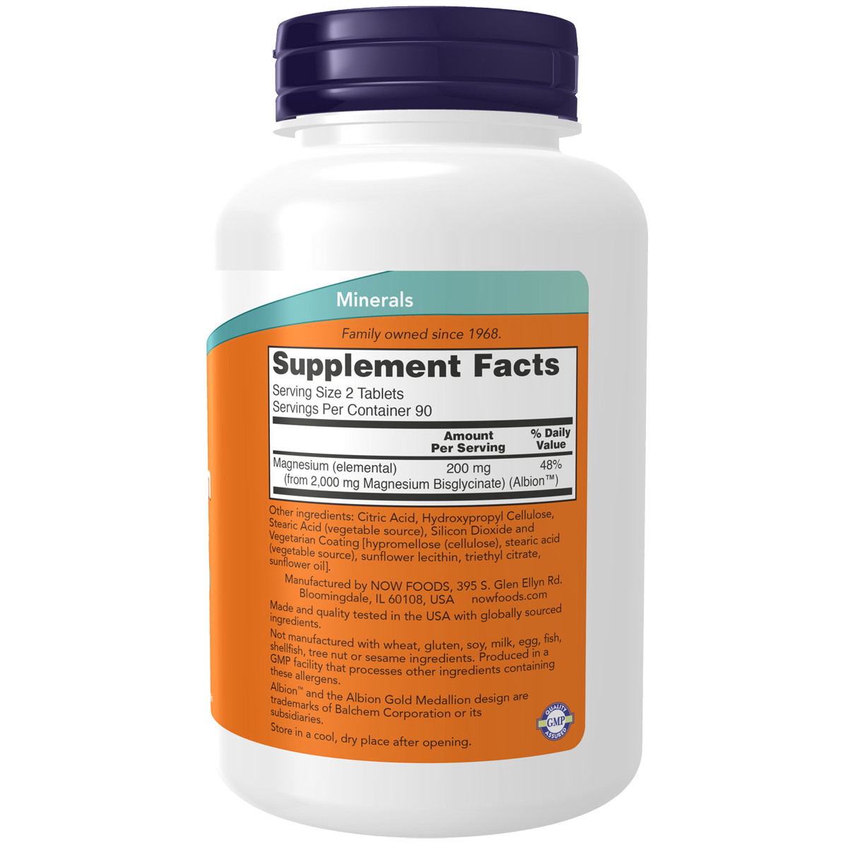 Magnesium Glycinate 200mg (Elemental) 180T