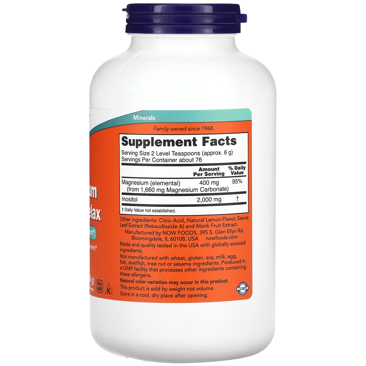 Magnesium Inositol Relax Powder 454g