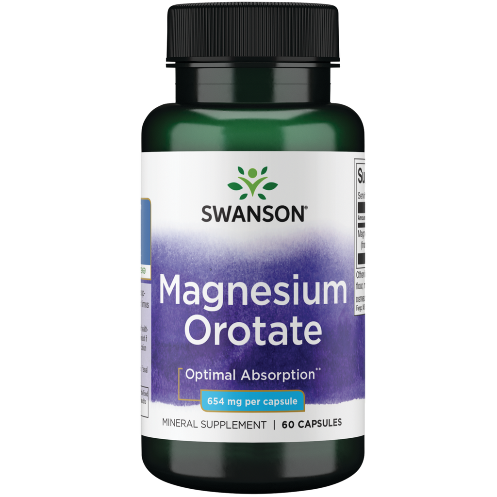 Swanson - Magnesium Orotate 654mg 60C