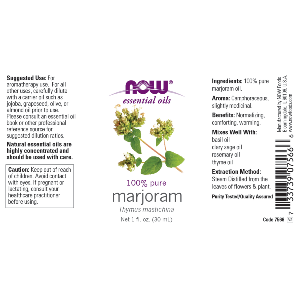 Marjoram Oil 30ml (Thymus Mastichina)