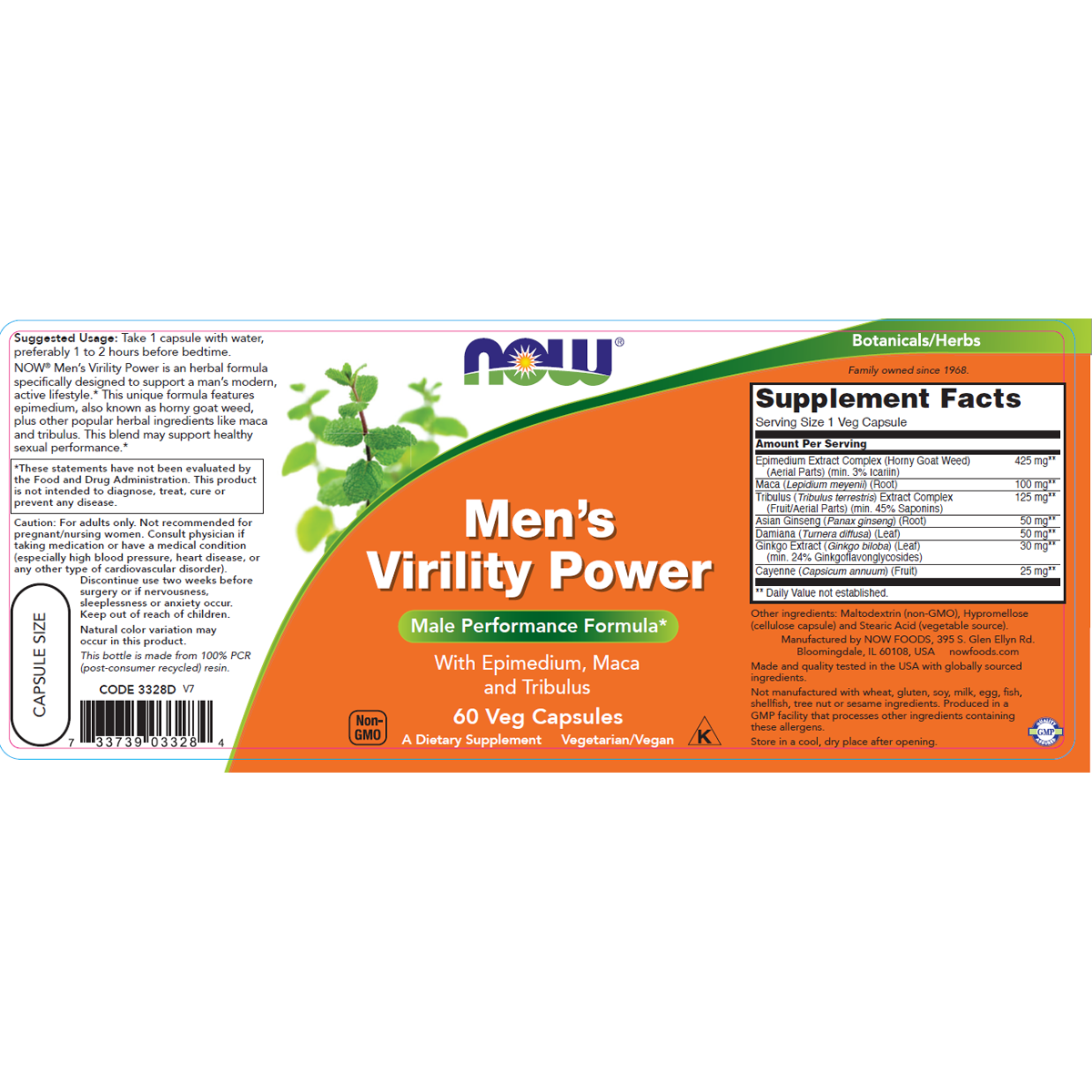Men's Virility Power 60VC