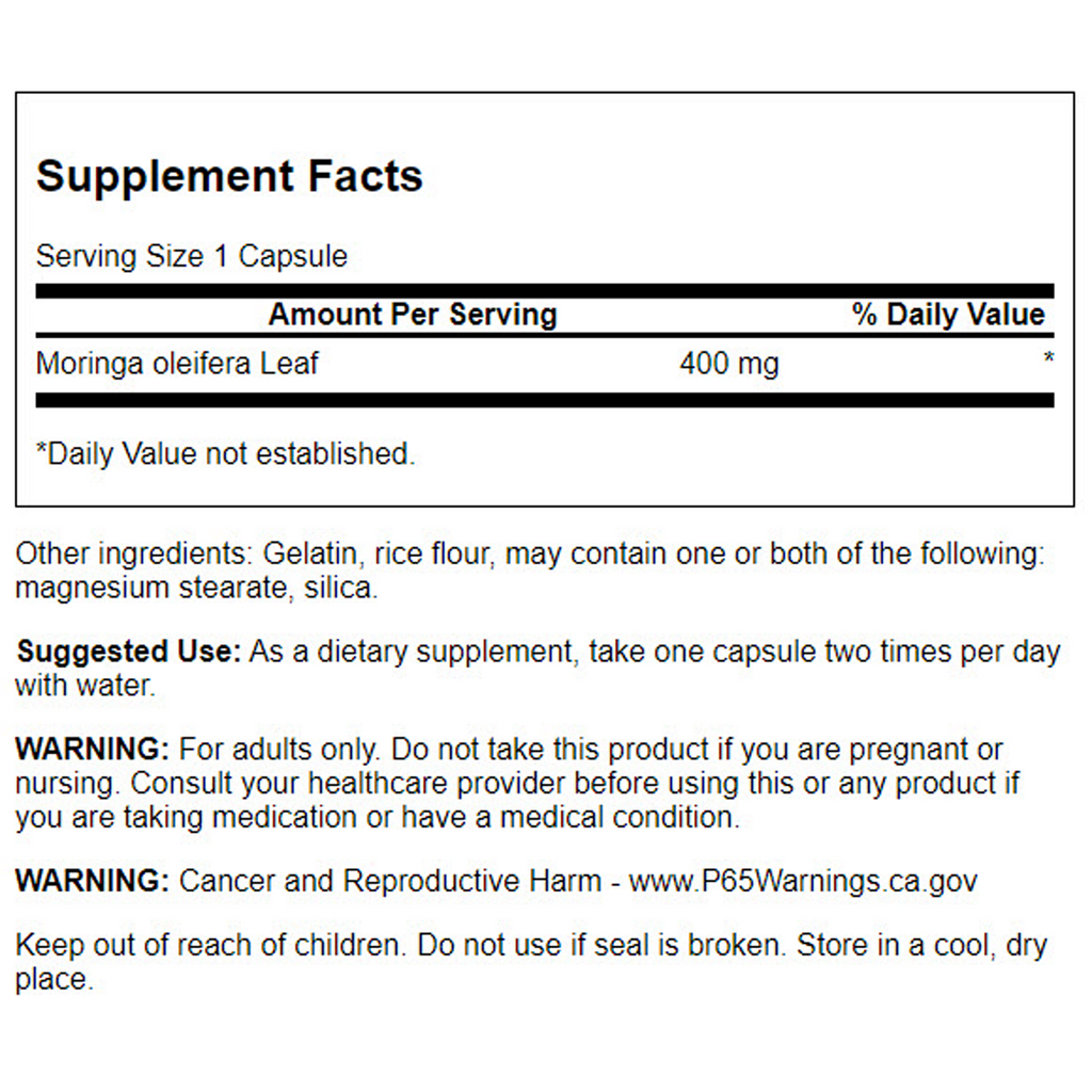Swanson - Moringa Oleifera 400 mg Full Spectrum 60C