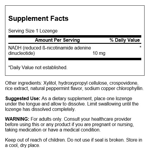 Swanson - NADH 10mg 30 Lozenges
