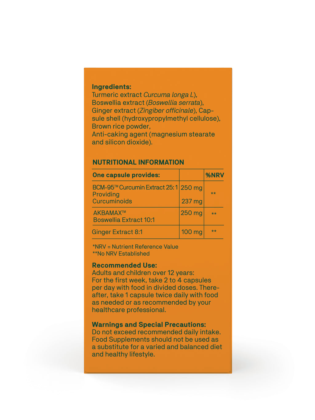 Natroceutics Curcumin Fortified 60 Capsules - BCM-95™ + AKBAMAX™- Boswellia + Ginger extract