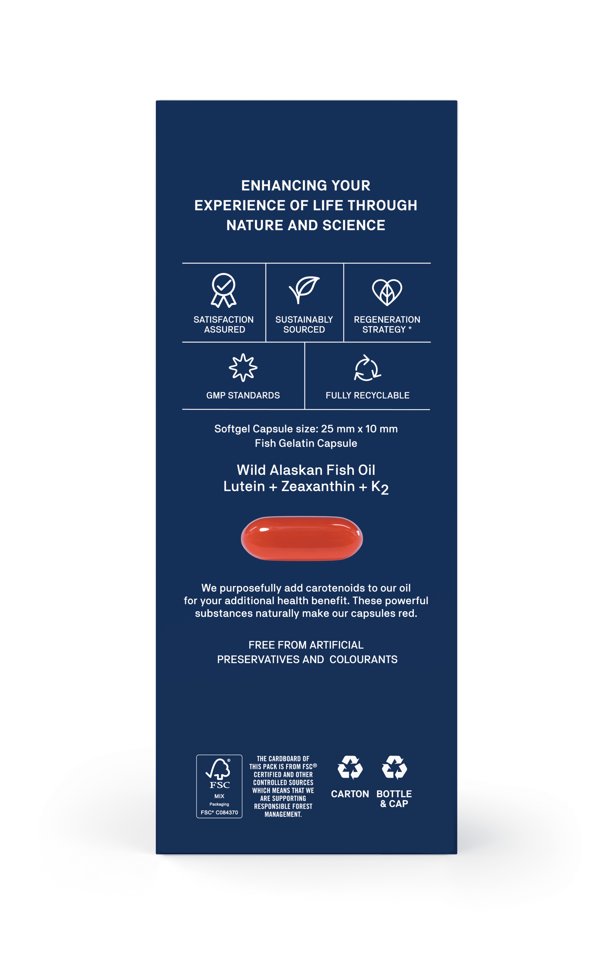 Natroceutics Omega 3 Fortified 60 Capsules - with Lutein and Zeaxanthin + Vitamin K2