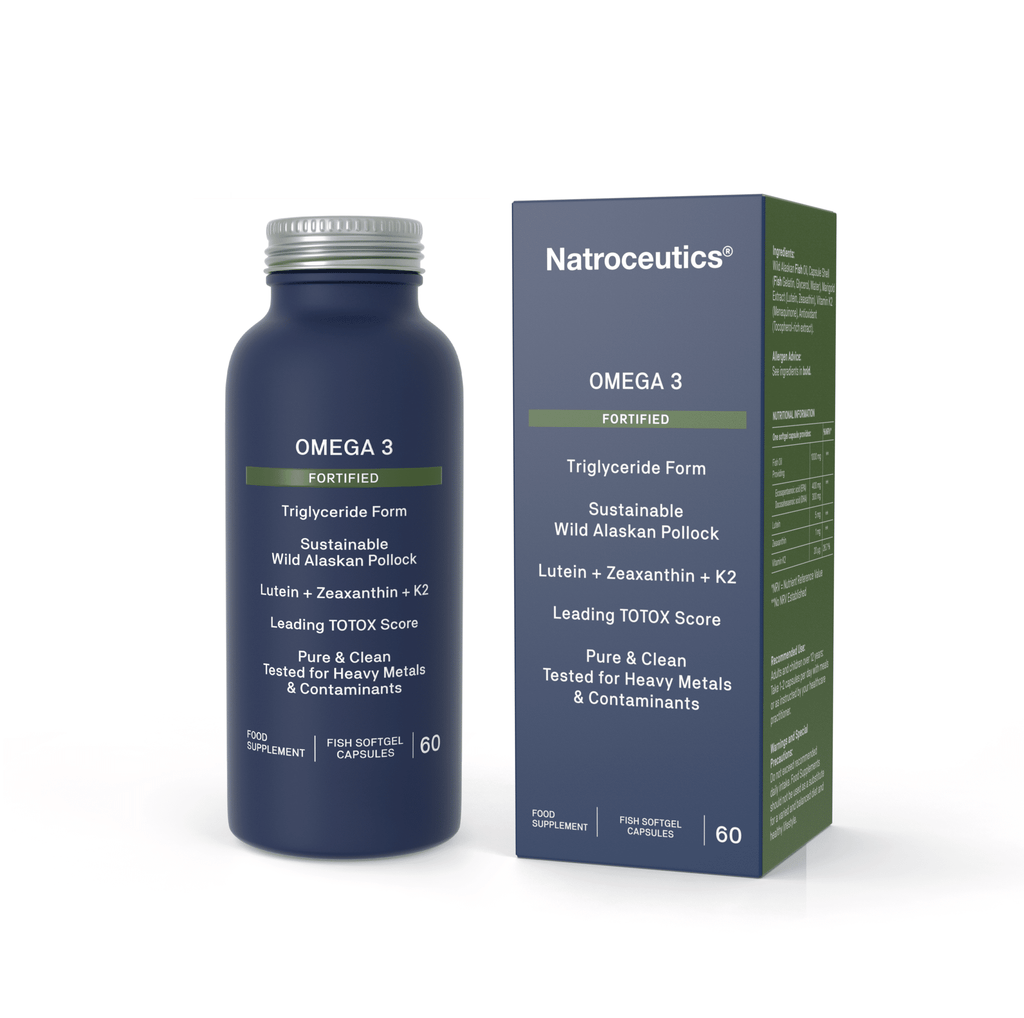 Natroceutics Omega 3 Fortified 60 Capsules - with Lutein and Zeaxanthin + Vitamin K2