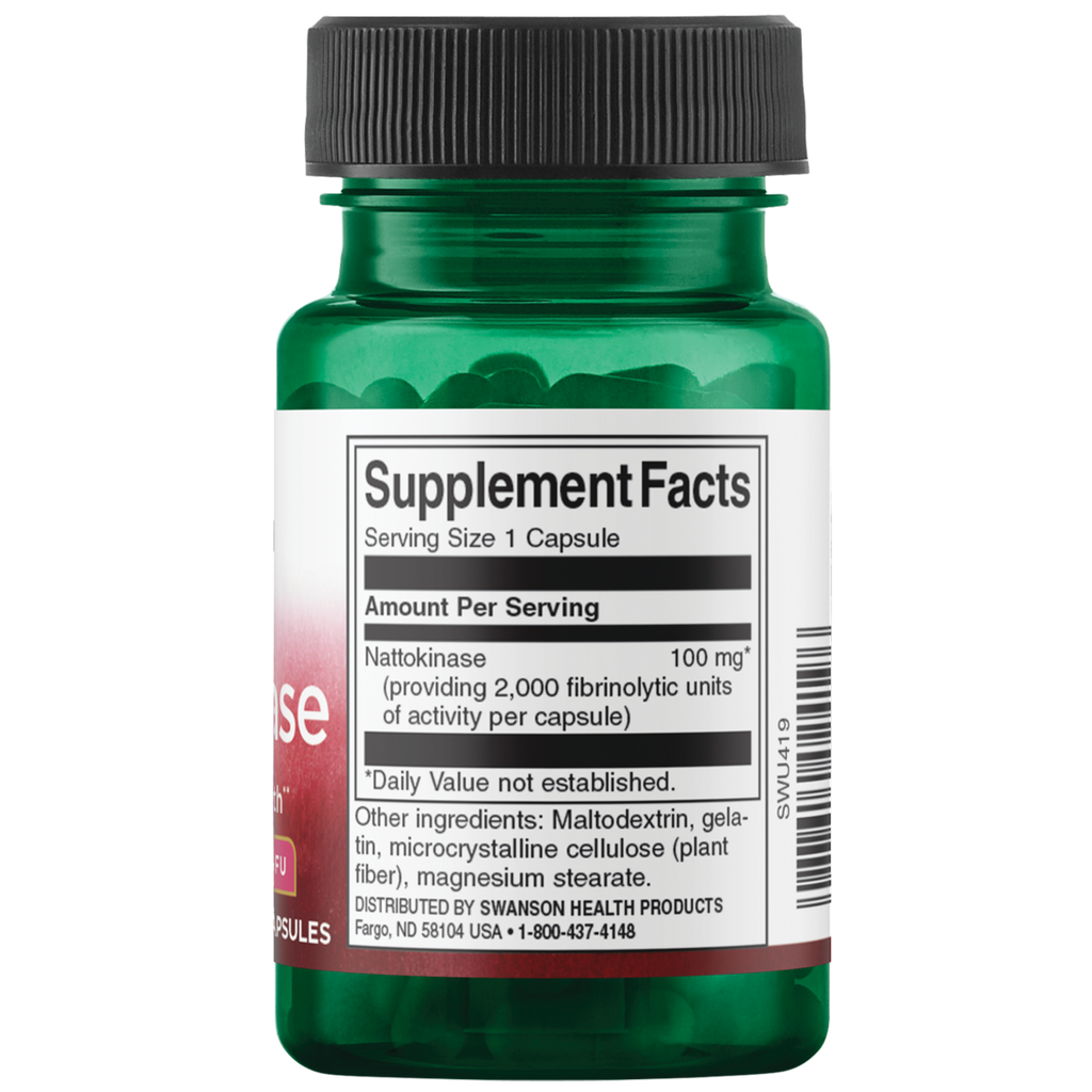 Swanson - Nattokinase 2,000FU 100mg 30C