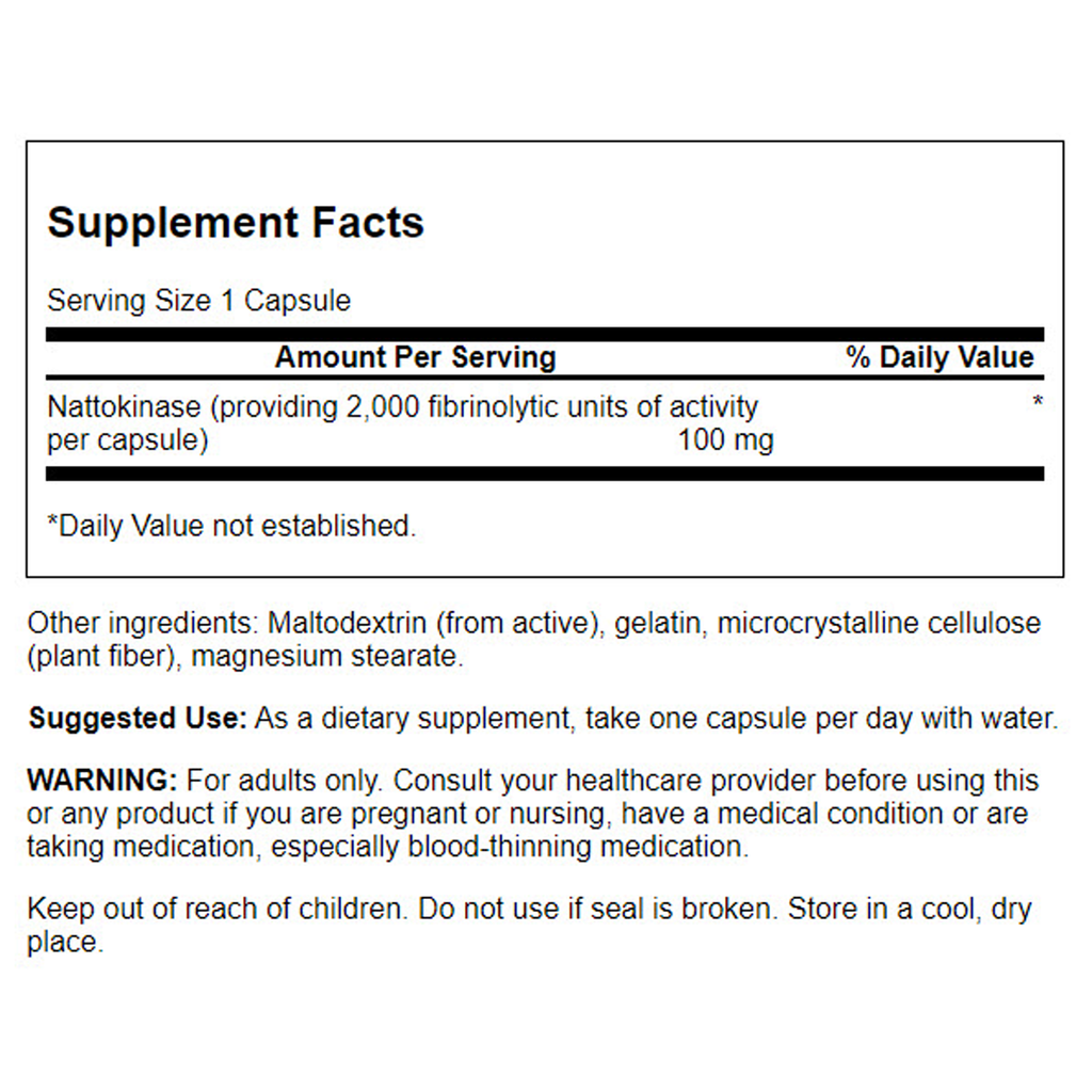 Swanson - Nattokinase 2,000FU 100mg 30C