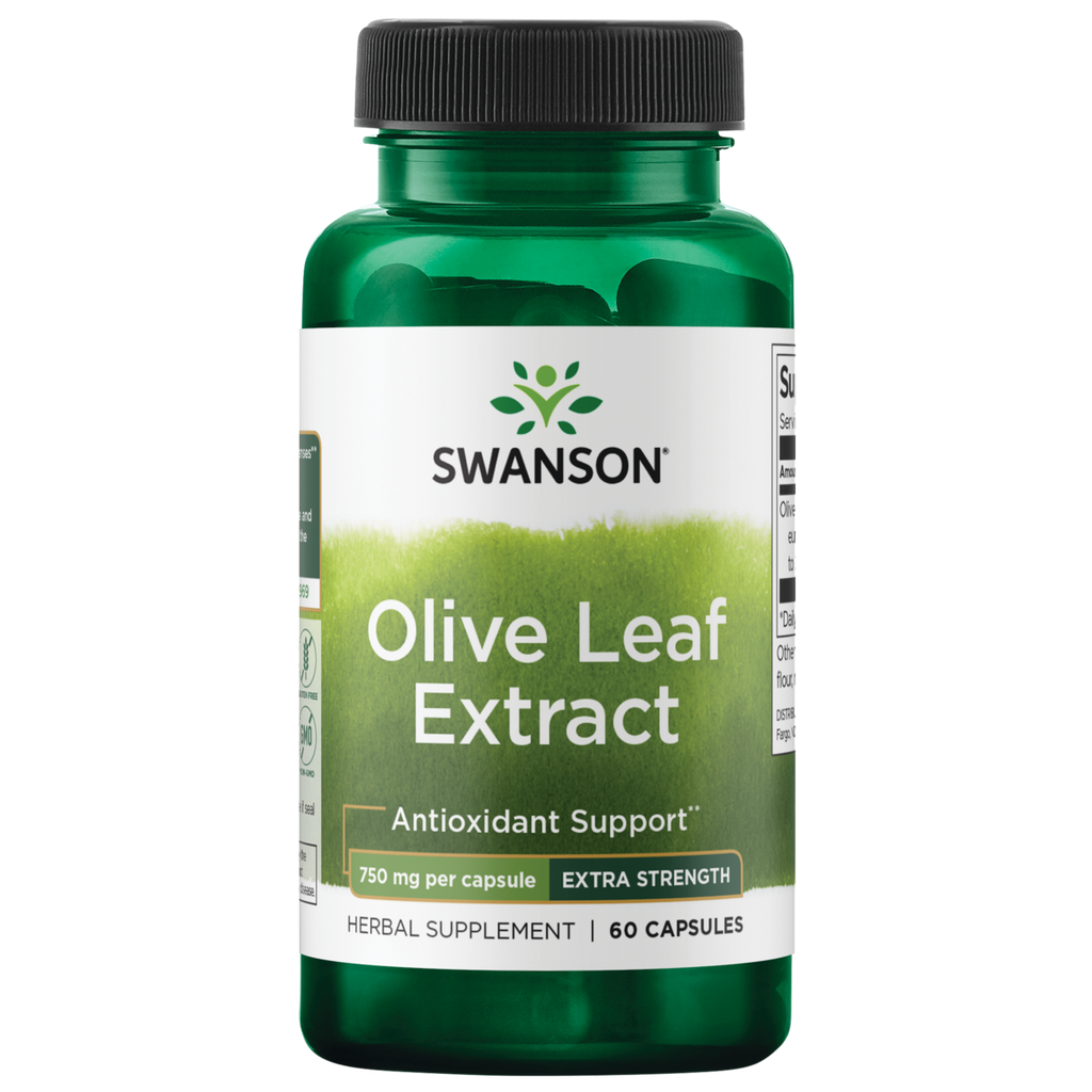 Swanson - Olive leaf extract - Extra strength 750mg 60C