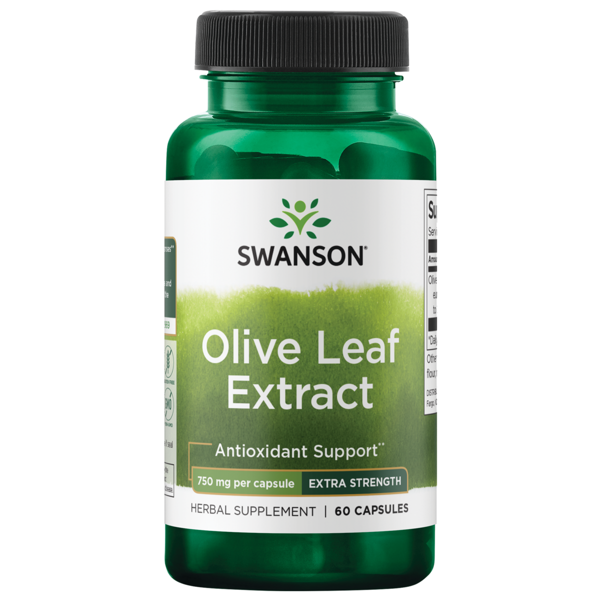 Swanson - Olive leaf extract - Extra strength 750mg 60C