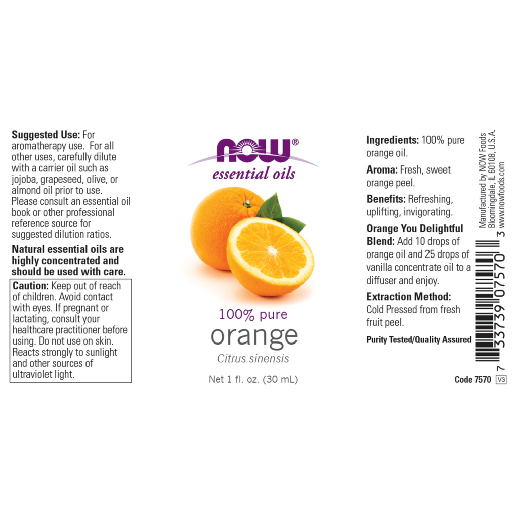Orange Oil Sweet 30ml 118ml (Citrus Sinensis)