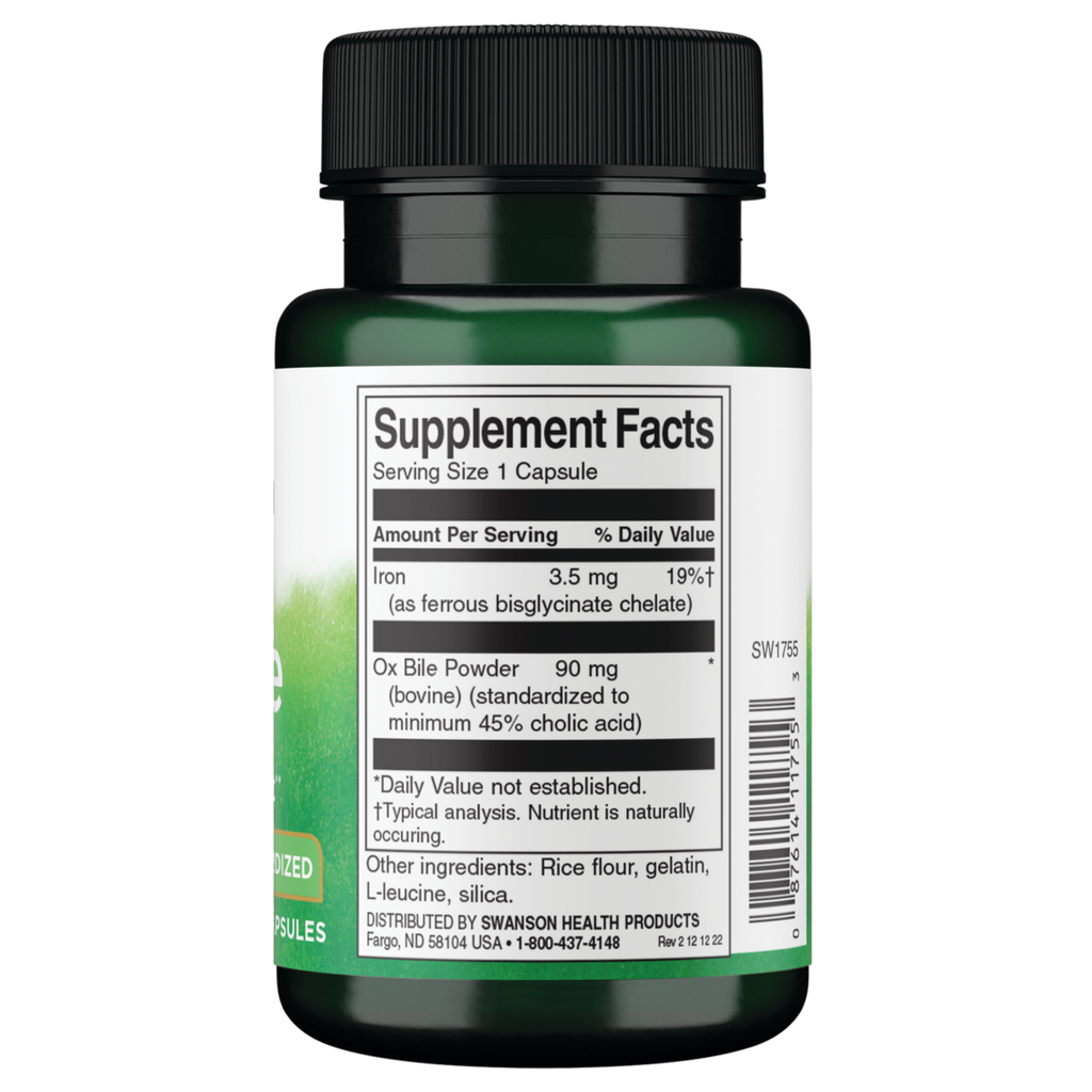 Swanson - Ox Bile 90mg 60C