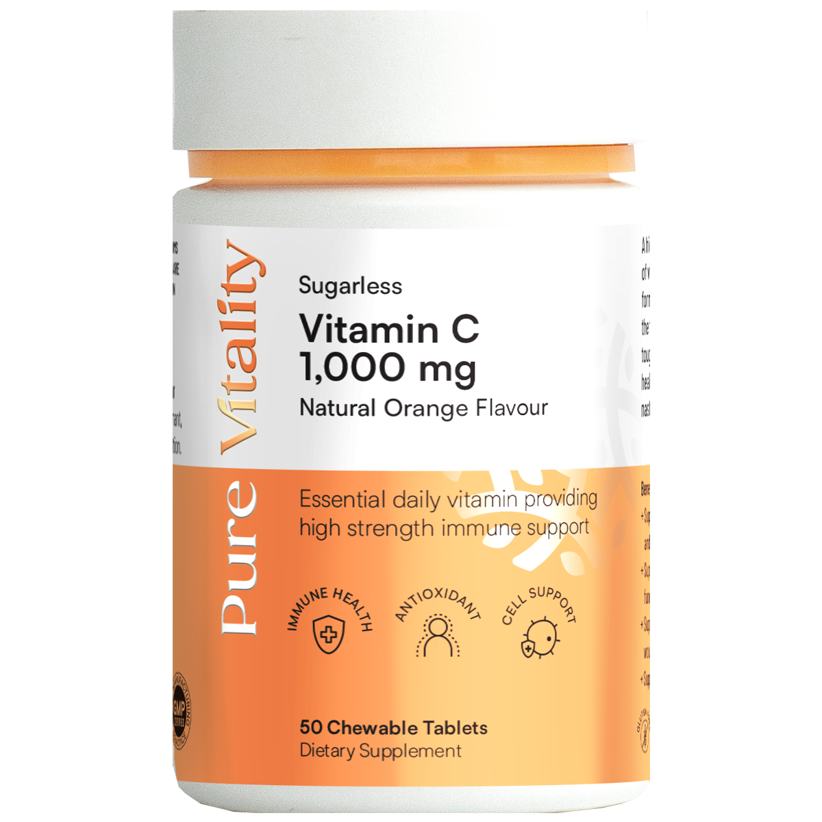 Sugarless Vitamin C 1000mg 50CHWT
