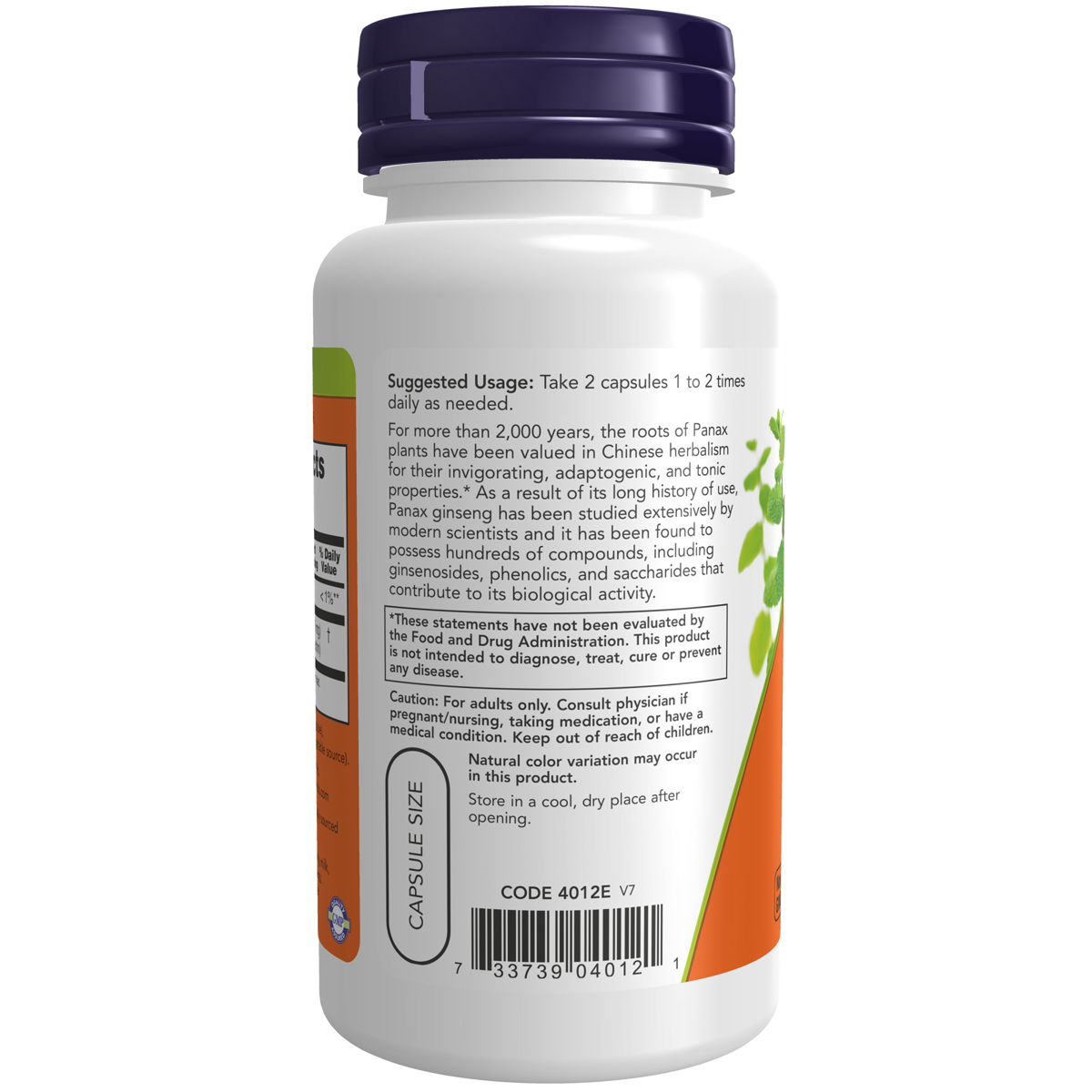 Panax Ginseng 500mg 100VC