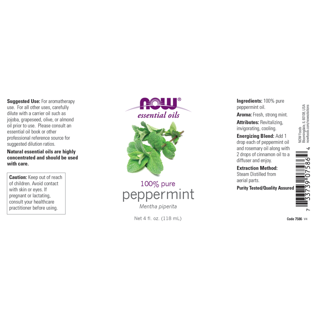 Peppermint Oil 30ml, 59ml, 118ml & 473ml (Mentha Piperita)