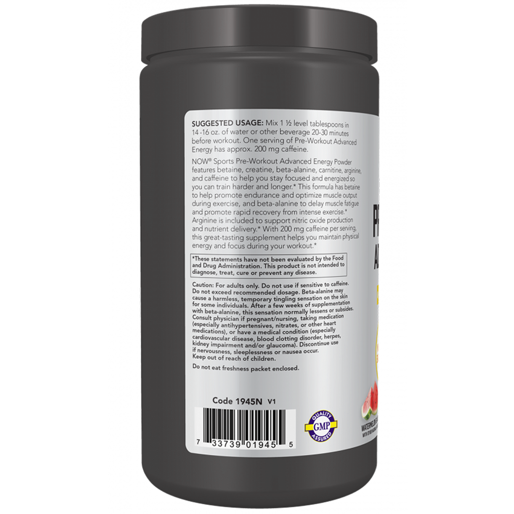 Pre-Workout Advanced Energy Powder 600g