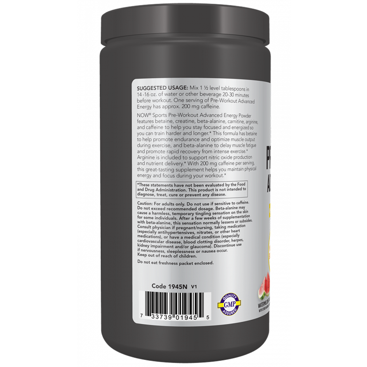 Pre-Workout Advanced Energy Powder 600g