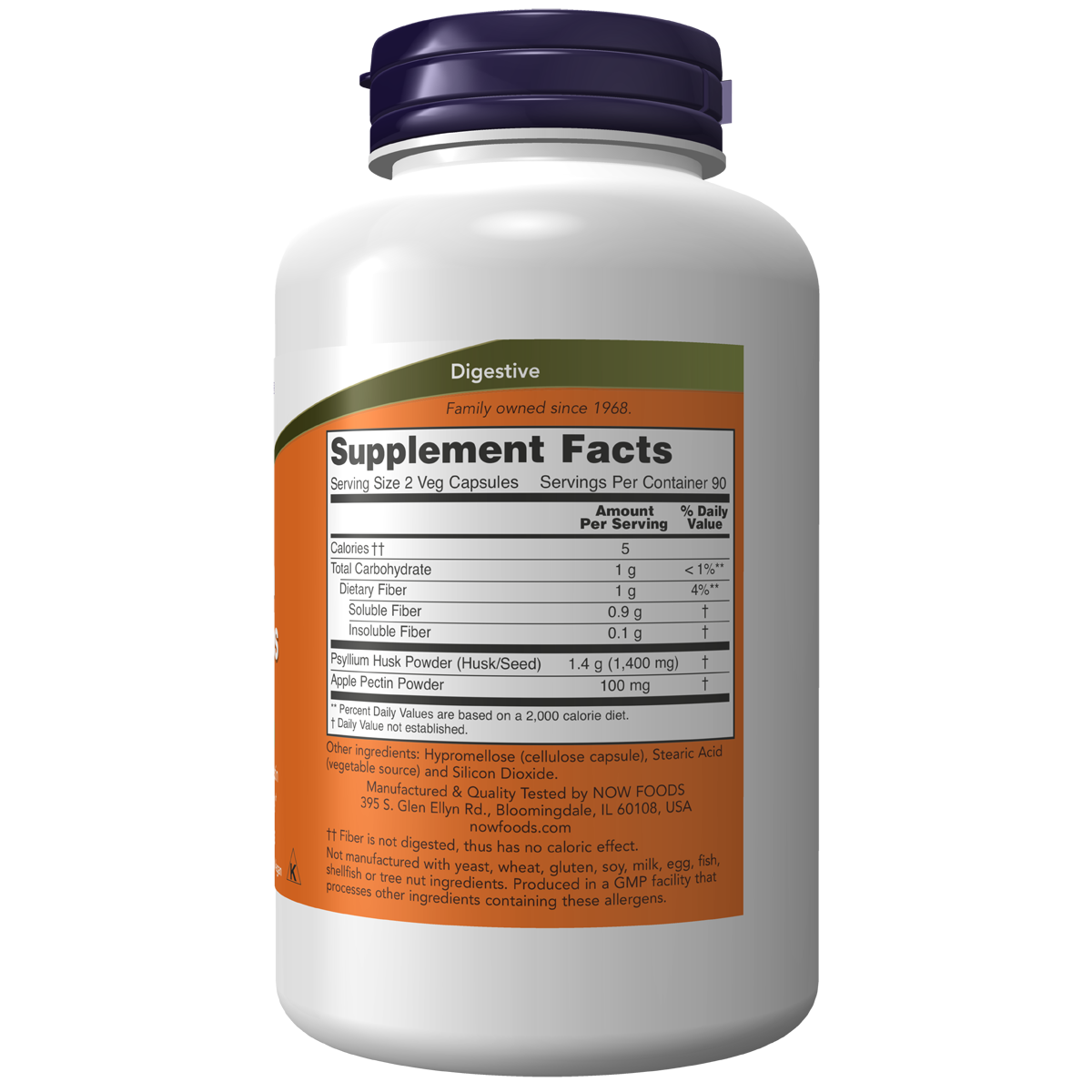 Psyllium Husk 700mg plus Pectin 180C