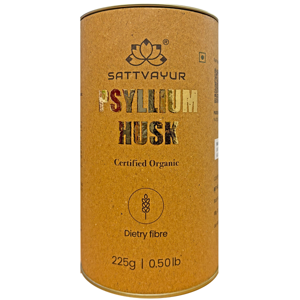 Sattvayur Organic Psyllium Husk Powder 225g - front of packaging