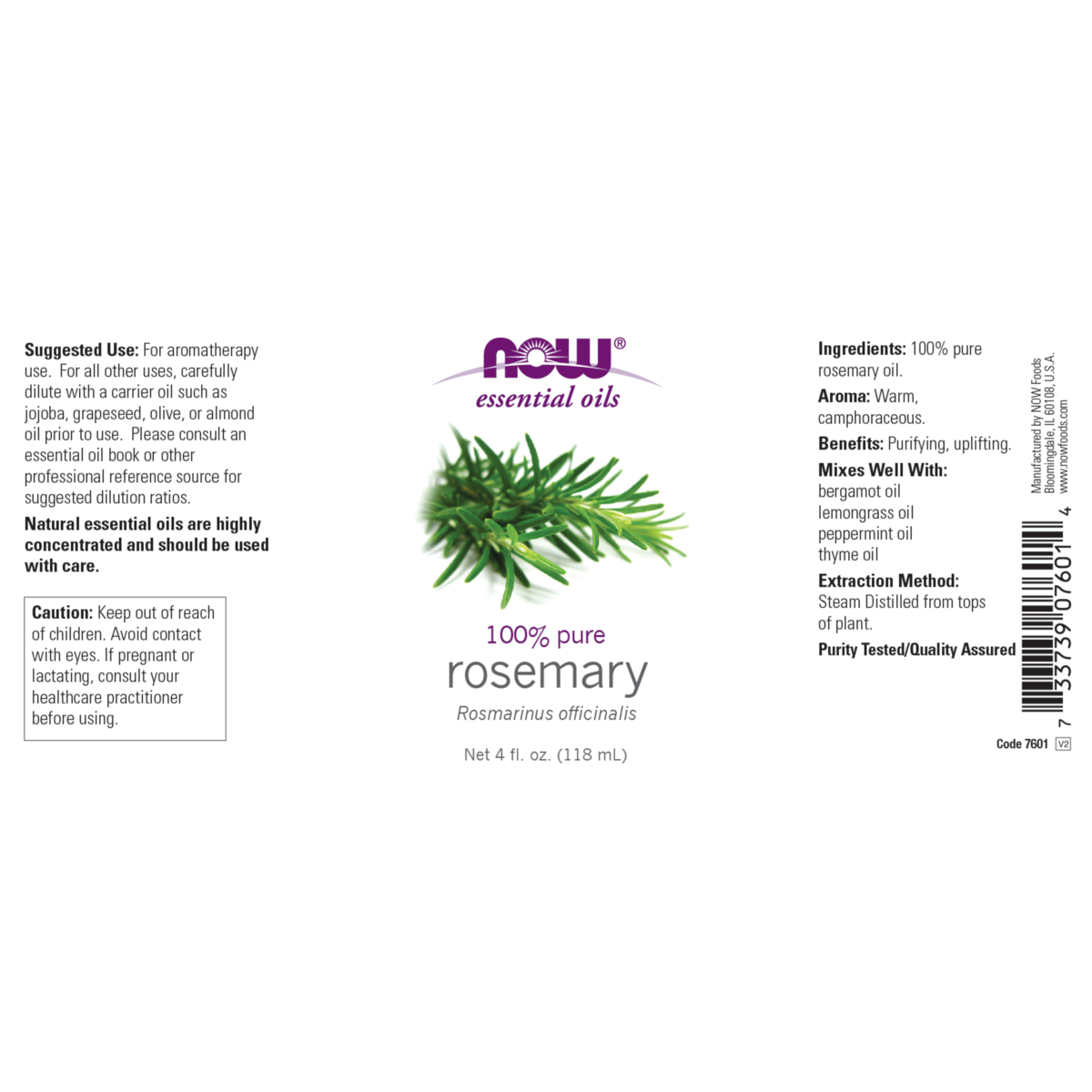 Rosemary Oil 30ml, 59ml, 118ml (Rosmarinus officinalis)