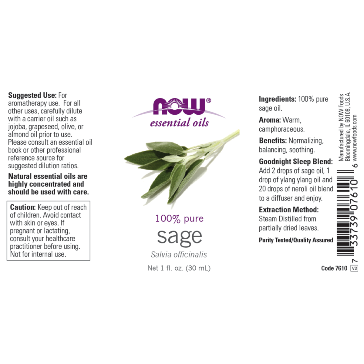 Sage oil 30ml (Salvia Officinalis)