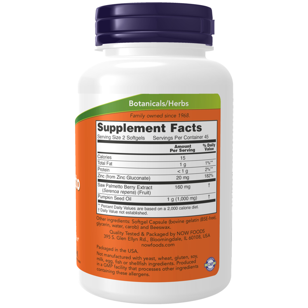 Saw Palmetto Extract 80mg + Pumpkin Seed Oil & Zinc 90SG