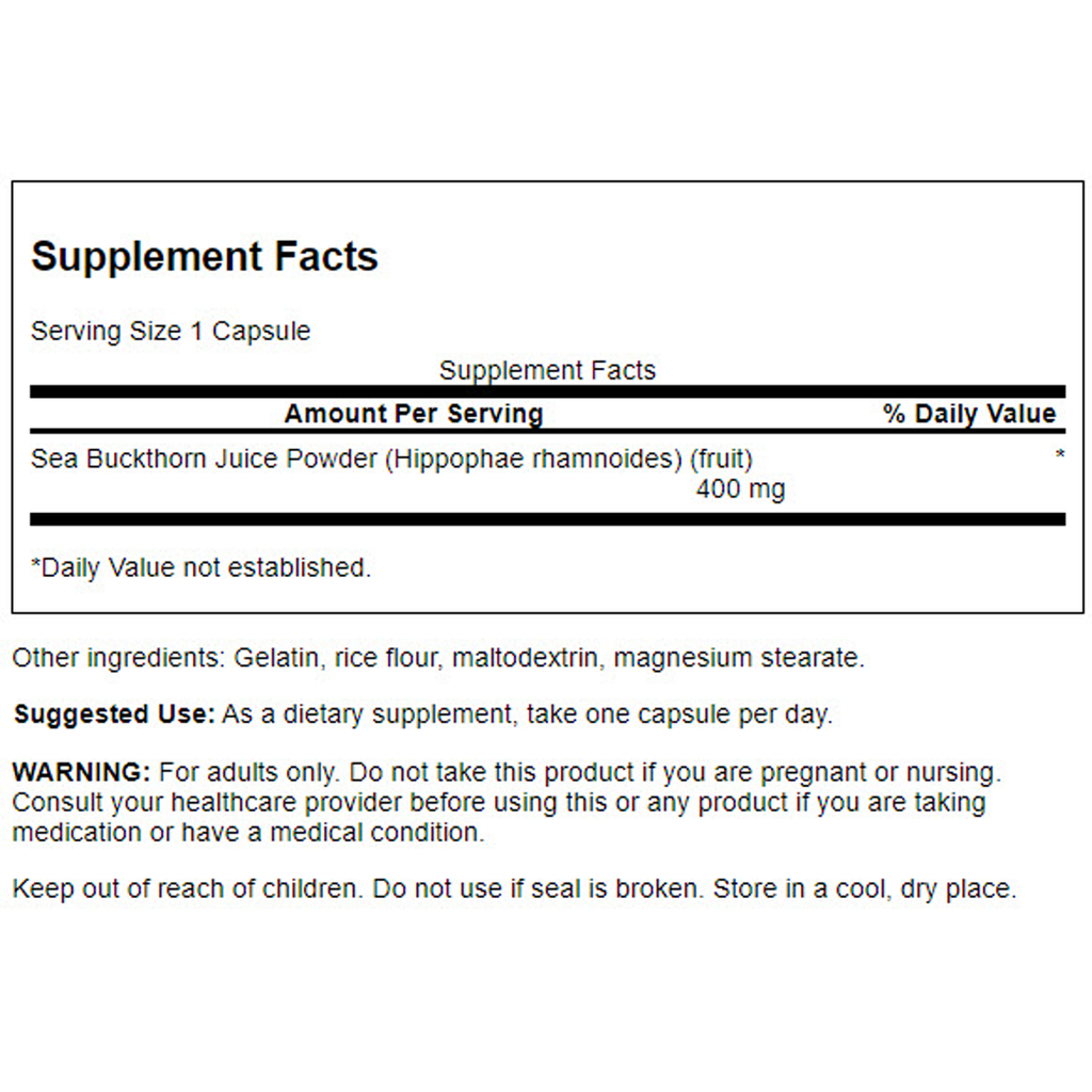 Swanson - Sea Buckthorn Full Spectrum 400mg 60C