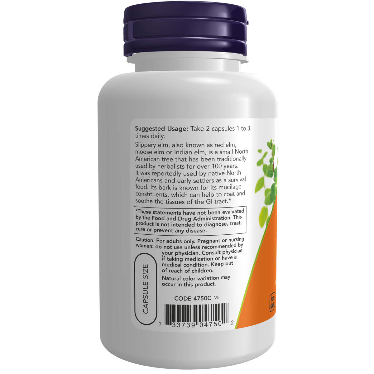 Slippery Elm 400mg 100VC