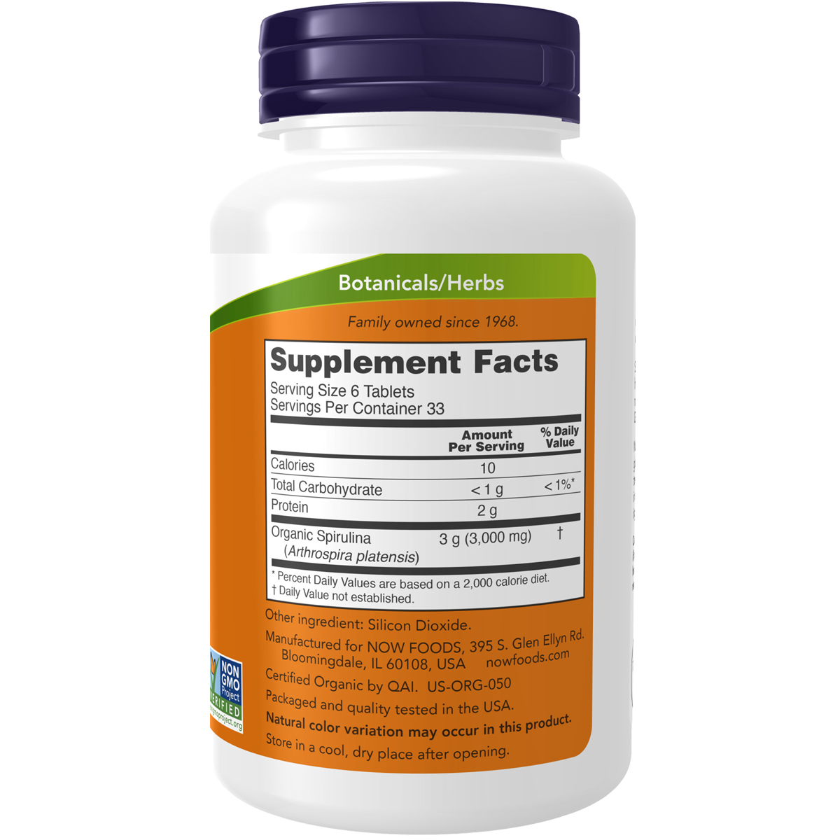 Spirulina (Organic) 500mg 200T