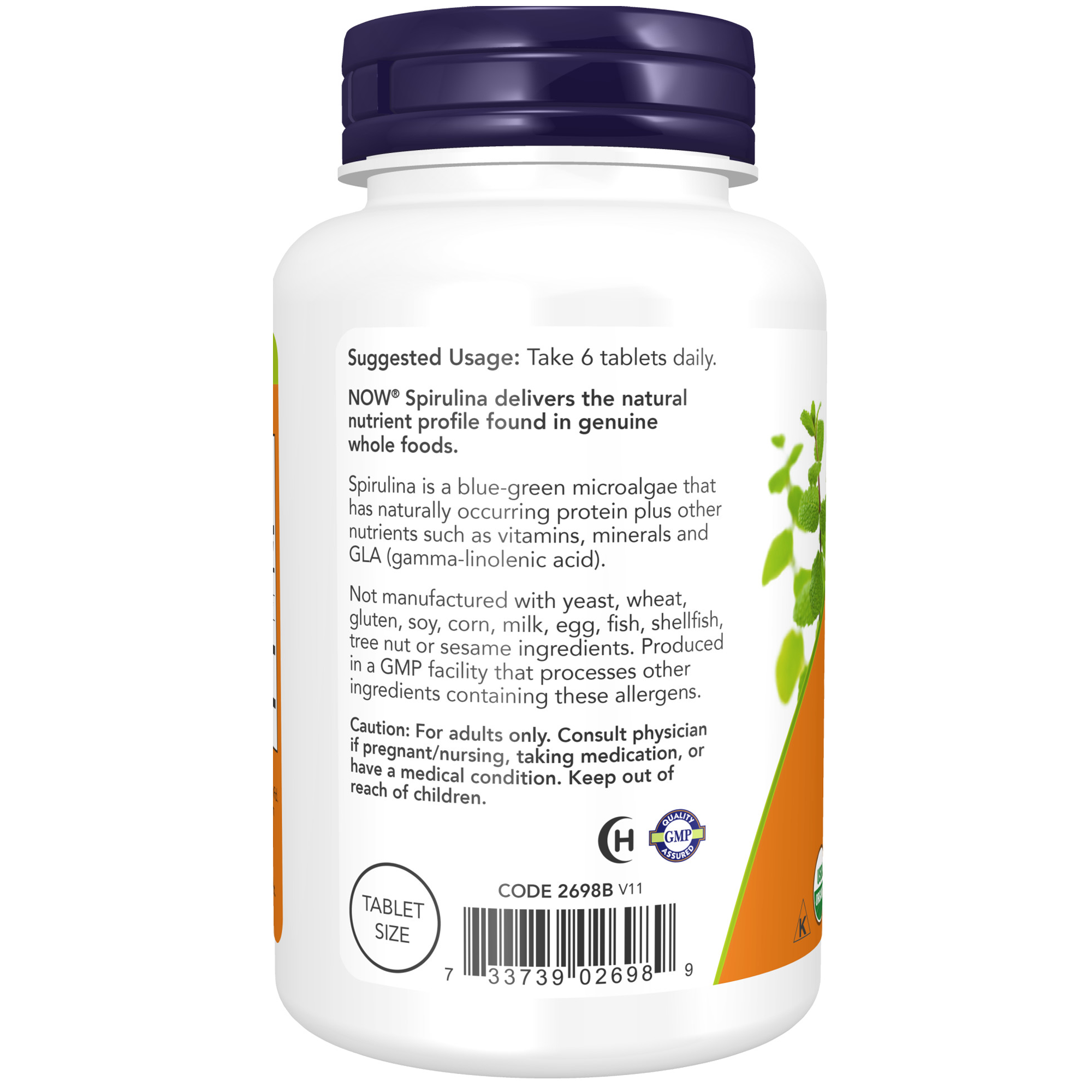 Spirulina (Organic) 500mg 200T