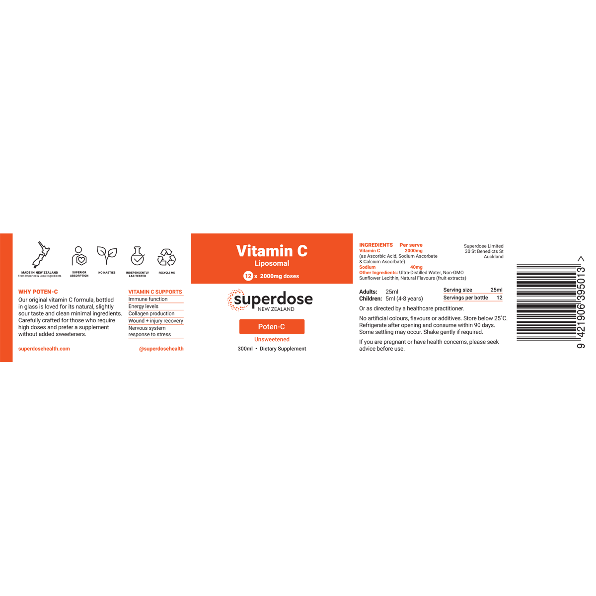Vitamin C Liposomal 300ml & 750ml