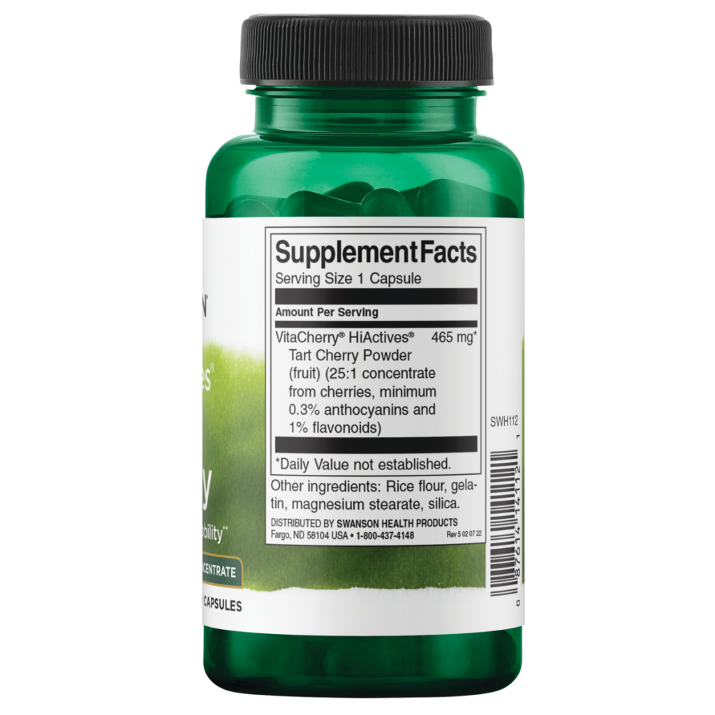 Swanson - Tart Cherry HiActives® 465mg 60C