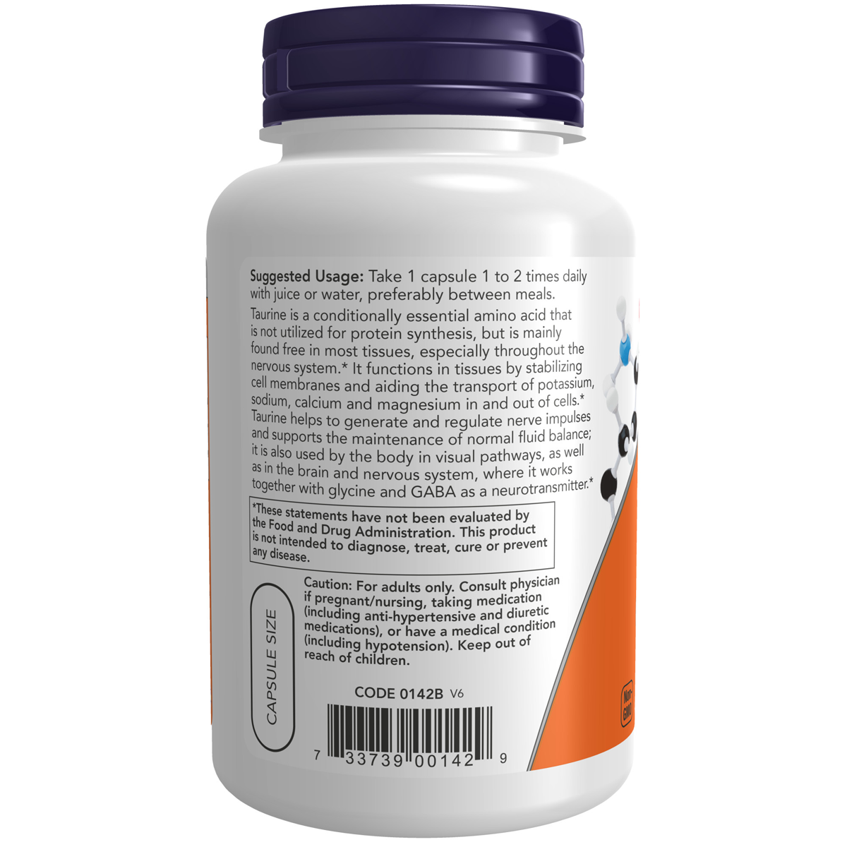Taurine Double Strength 1,000mg 100VC