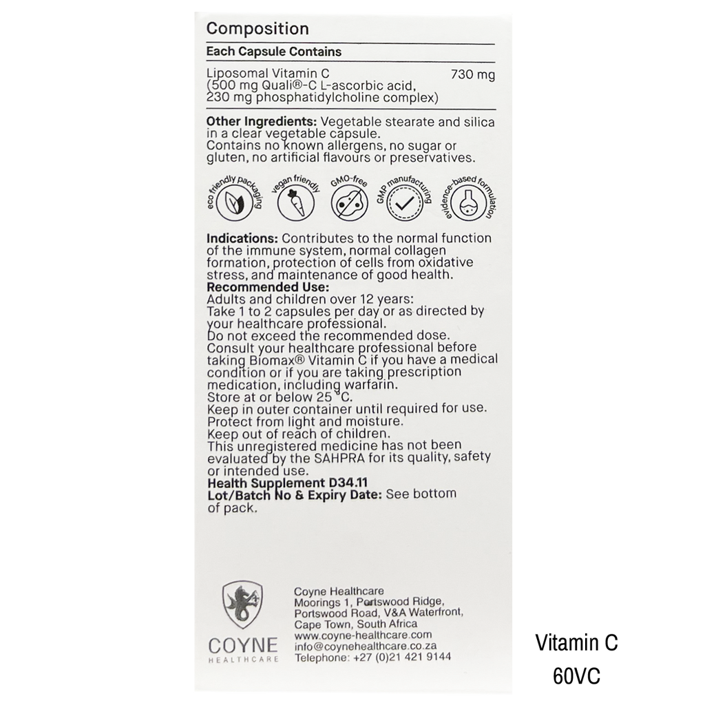 Biomax® Vitamin C Liposomal 30VC & 60VC