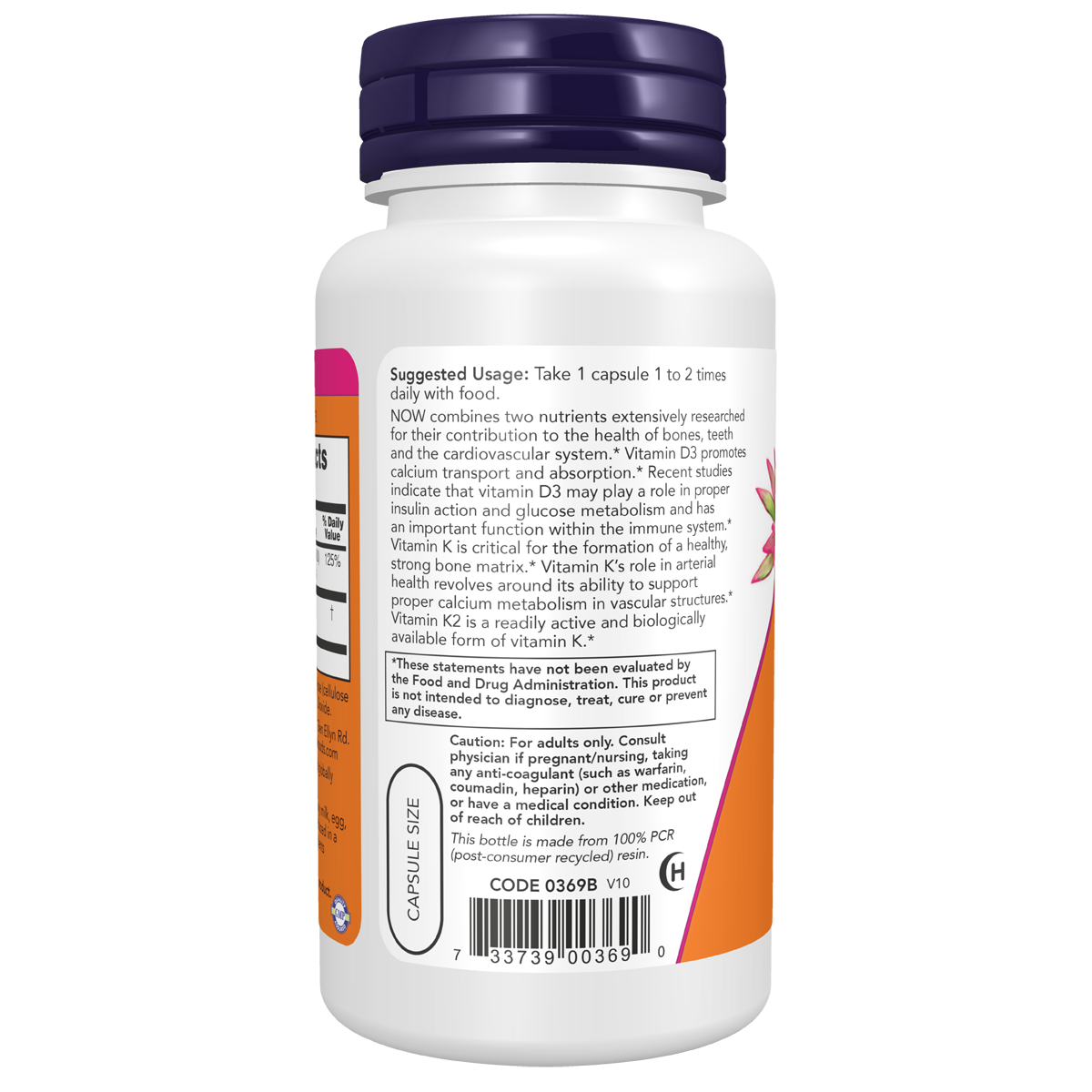 Vitamin D3 & K2 120VC 1000IU 45mcg