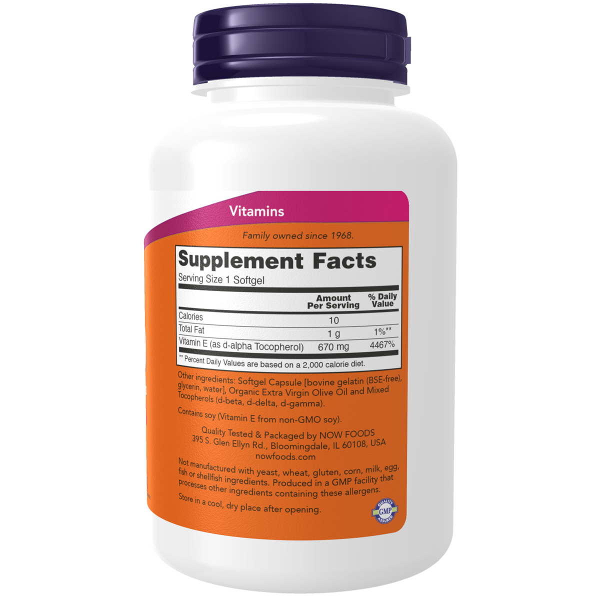 Vitamin E-1000, 100 Softgels Natural