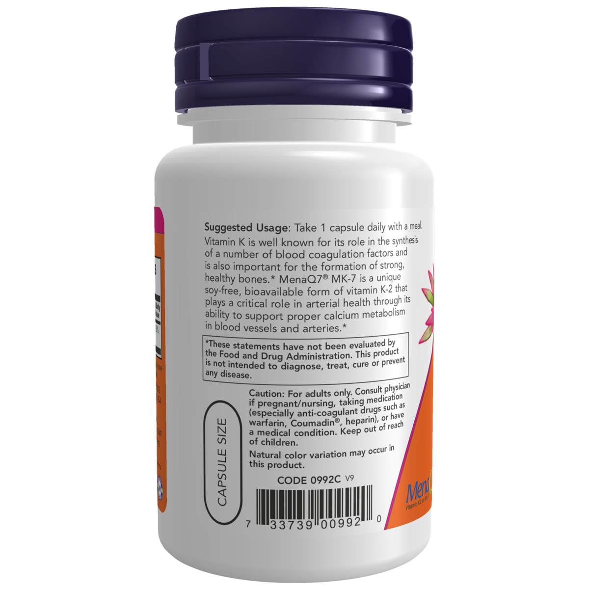 Vitamin K-2 MK-7 100mcg 60VC