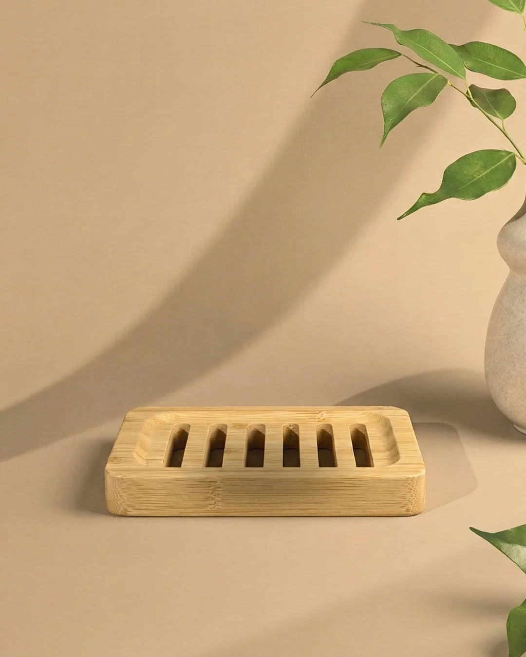 Bamboo Soap Draining Dish - product photo