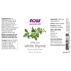 Thyme Oil White 30ml (Thymus Vulgaris/Zygis)