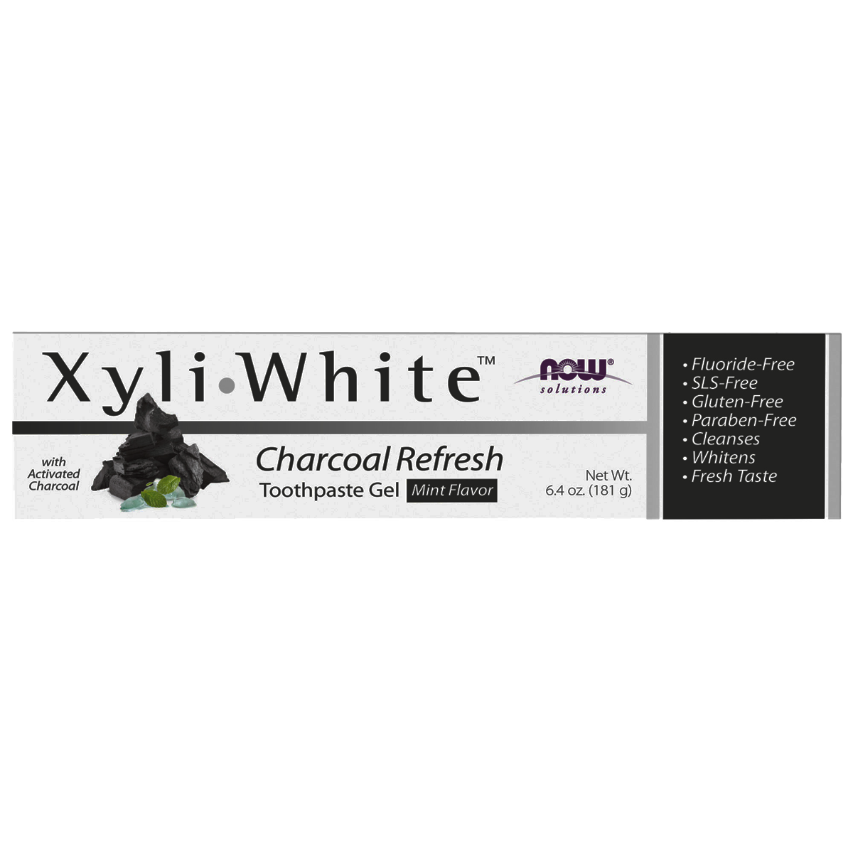 XyliWhite, Toothpaste Gel - Charcoal Refresh Mint 181g