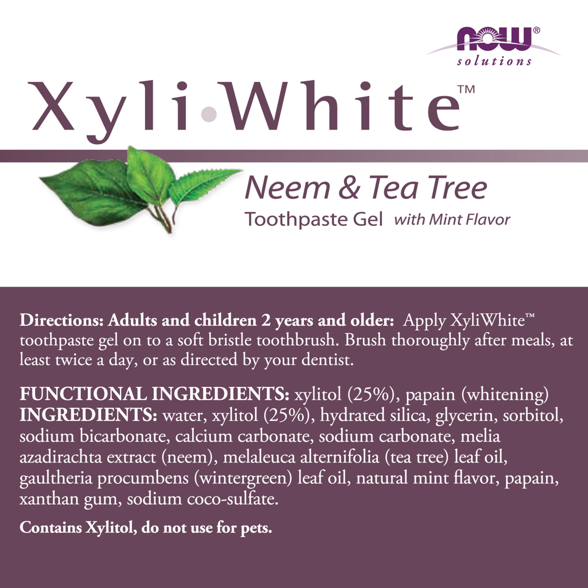 XyliWhite Toothpaste Gel - Neem & Tea Tree 181g
