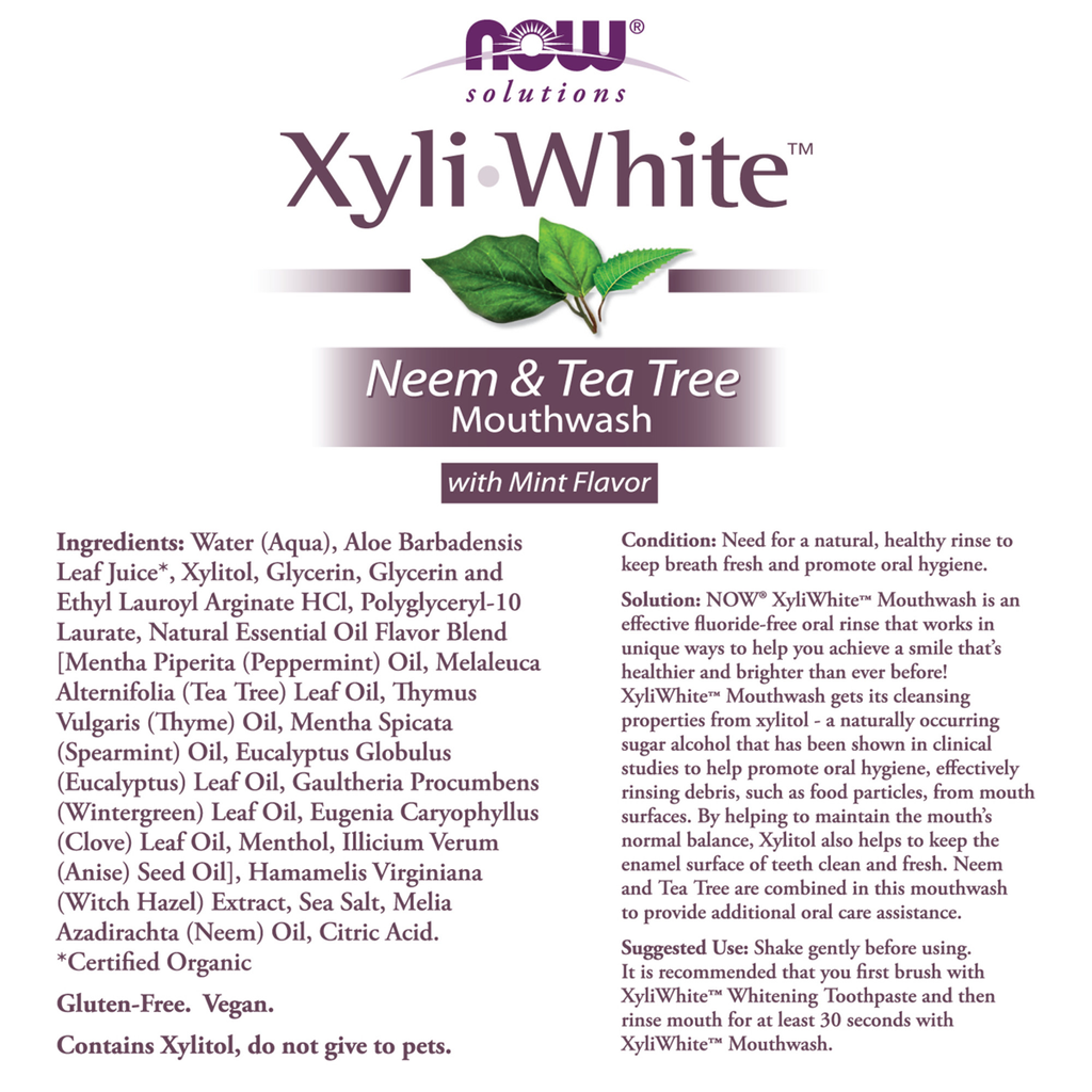 XyliWhite Mouthwash - Neem & Tea Tree with Mint 473ml