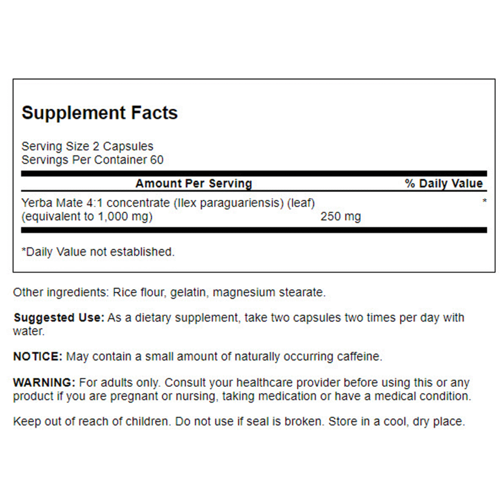 Swanson - Yerba Mate 125mg 120C