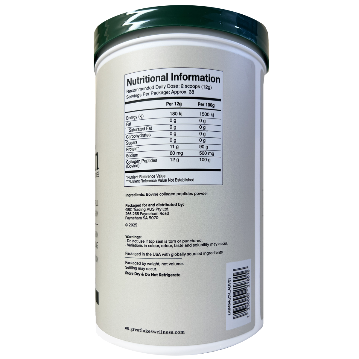 Great Lakes Wellness – Collagen Hydrolysate 454g