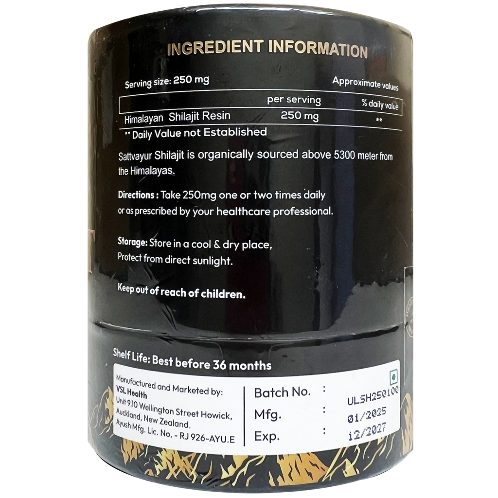 SATTVAYUR (Urmilife) - Himalayan Shilajit Resin 20g (Contains 75% Fulvic Acid)
